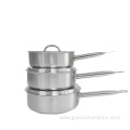 Stainless steel single handle family sauce pot